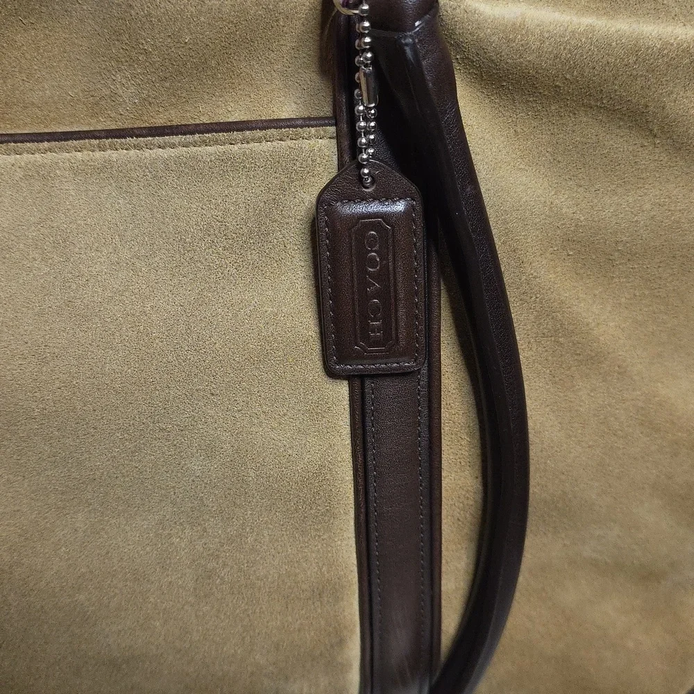 Coach Vintage   2003 Hamptons  HUGE Suede Tote 5121 Y2k